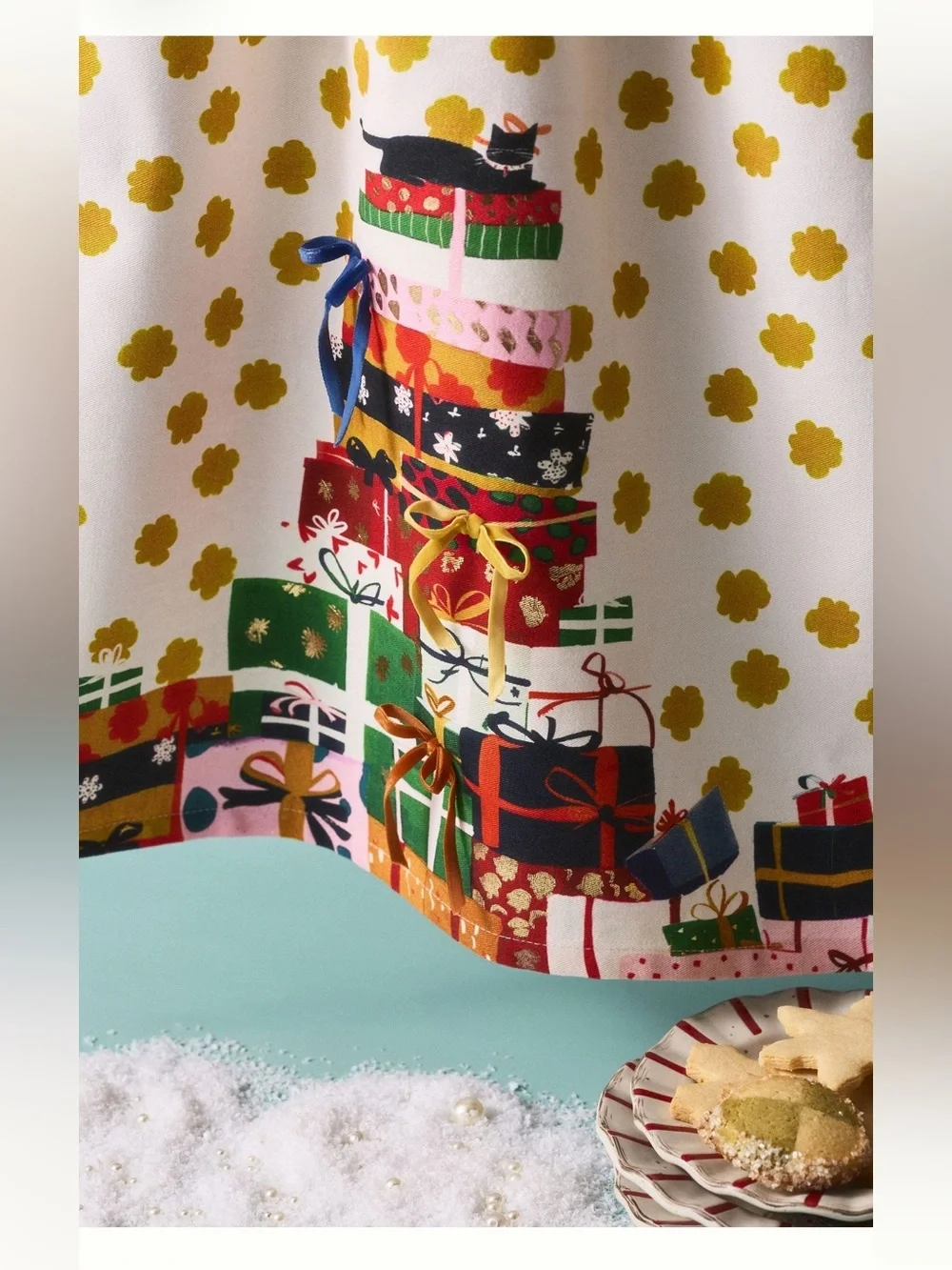 Anthropologie Stack Of Presents Dish Towel New With Tags